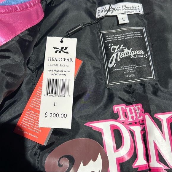 HeadGear Classics Mens Pink Panther Satin Jacket Size L NWT - Picture 7 of 9